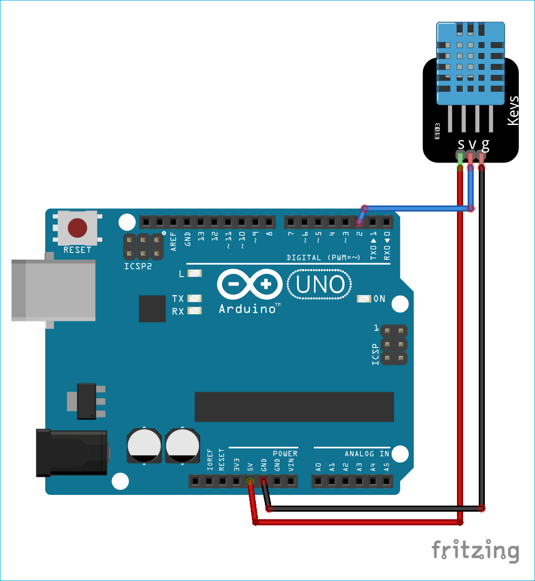 Complete circuit diagram showing Arduino UNO connected to DHT11 sensor and USB ammeter for sleep mode power consumption testing