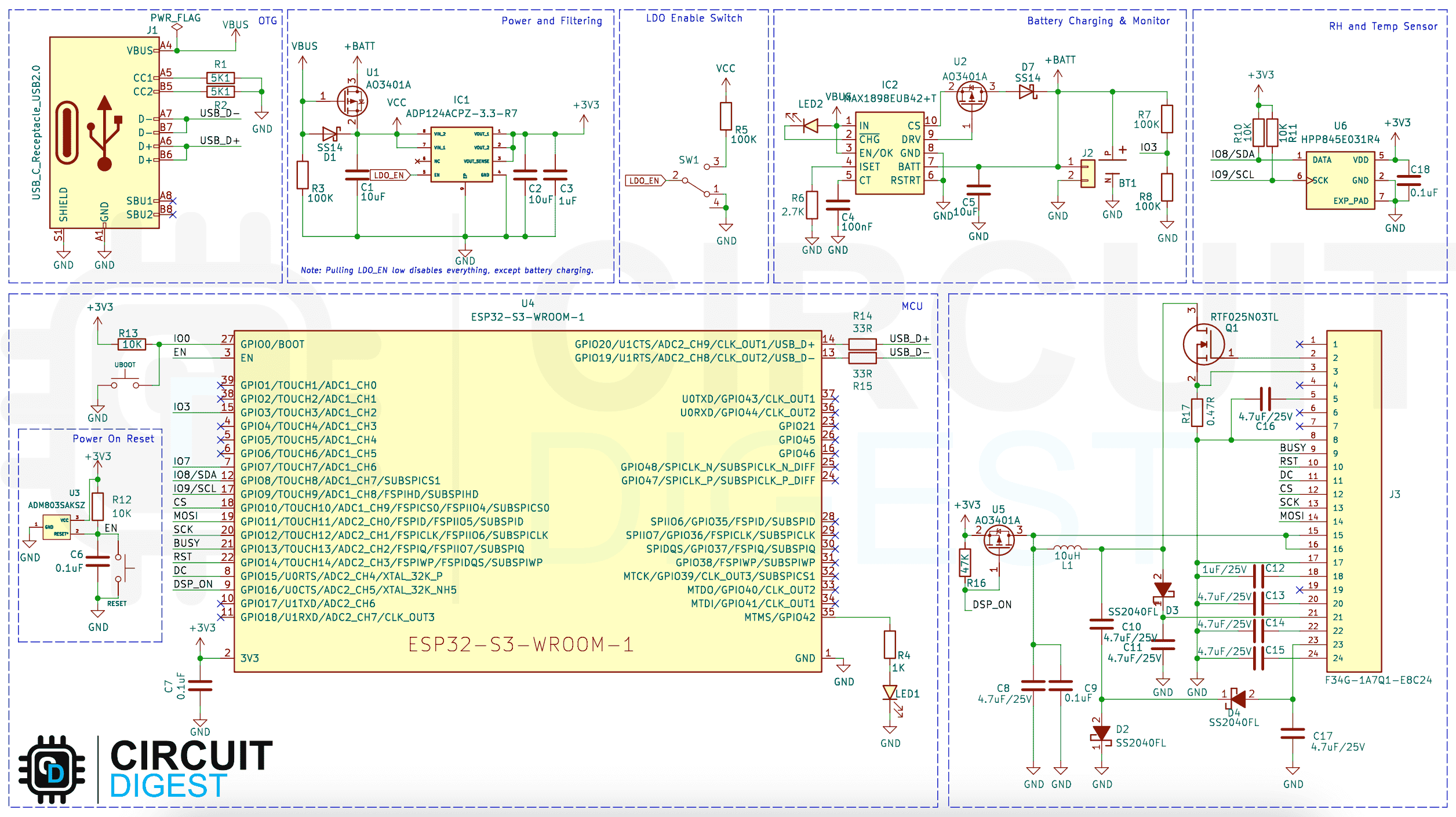 Desktop Weather Station Schematics