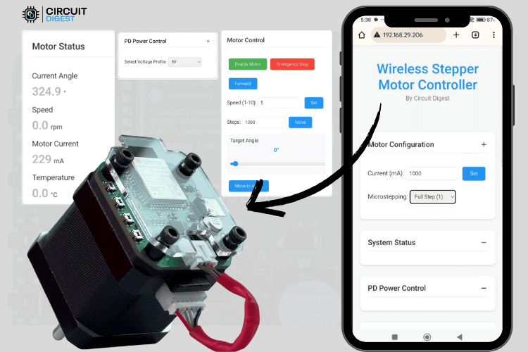 DIY Wireless Stepper Motor Driver with PD Control