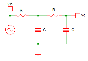 Second Order Passive Low Pass Filter Circuit 