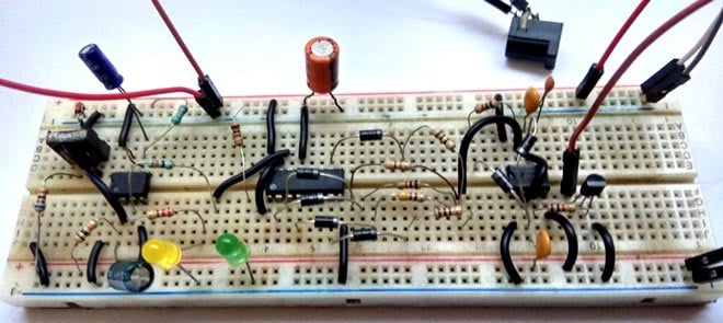 Wireless DC motor speed control circuit using IR remote and 555-ic