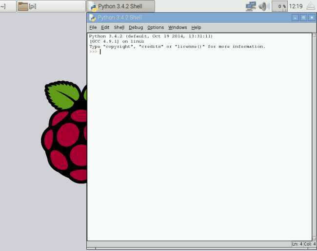 raspberry pi writing python program