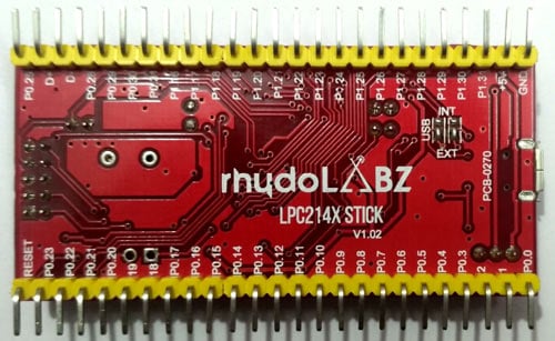 ARM7 Stick LPC2148 Board Bottom view