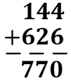 Decimal number addition example showing column-wise addition with carry operation from right to left