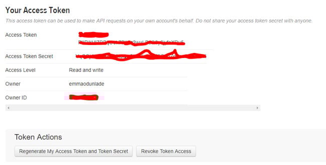 Generate the access tokens