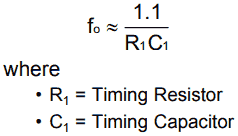 LM567 frequency setting formula: fo = 1.44 / (R × C)