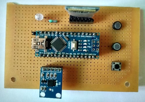 DIY Air Mouse Using Accelerometer Arduino Hardware Setup
