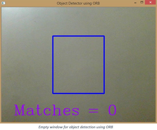 Empty Window for Object Detection using ORB in OpenCV