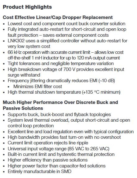 LNK304 - LED Driver IC