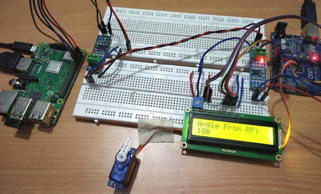Pi to Arduino to Control Servo angle to 180 via RS-485 Serial Communication
