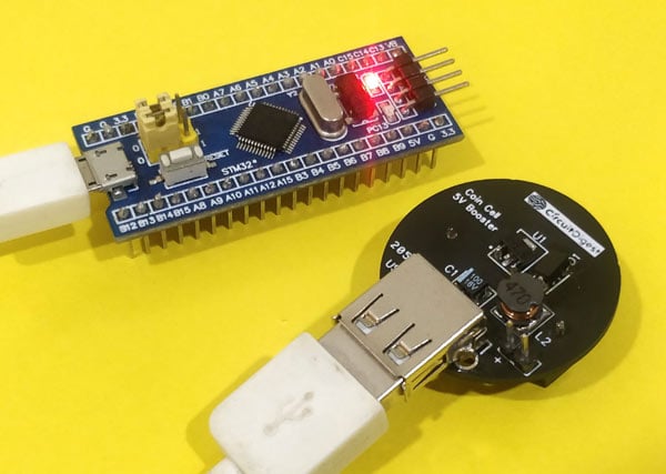 Testing Coin Cell Booster Module with STM32