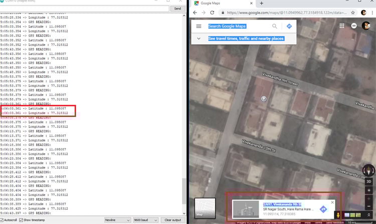 Testing GPS module with STM32F103C8 to get Location Coordinates