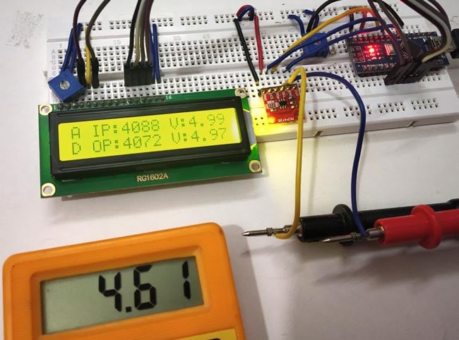 Testing MCP4725 Digital-to-Analog Converter with Arduino
