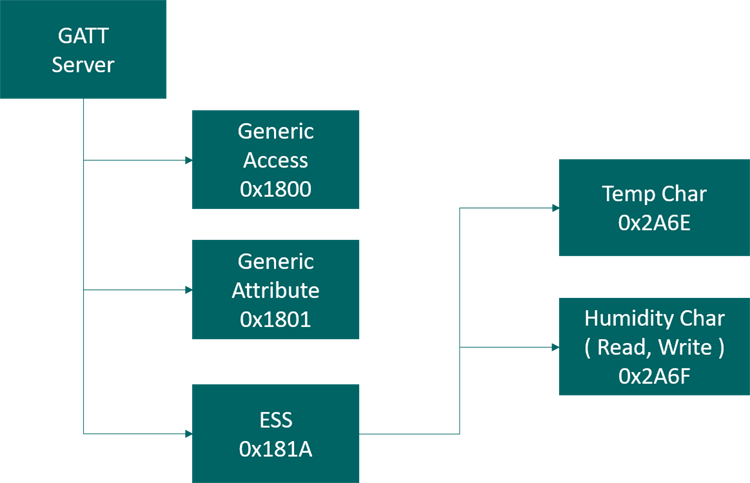 BLE Service Characteristics Diagram