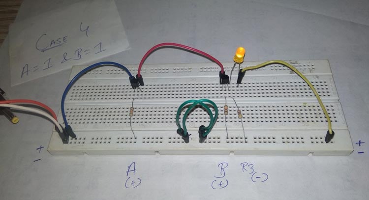 When Input A=1 and B=1