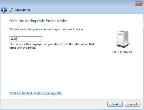 Bluetooth Connection Setup