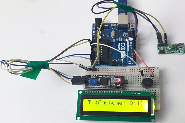 Arduino Based Smart Restaurant Menu Ordering System Receiver