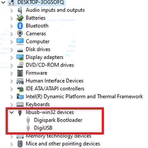 Installing Digispark Drivers