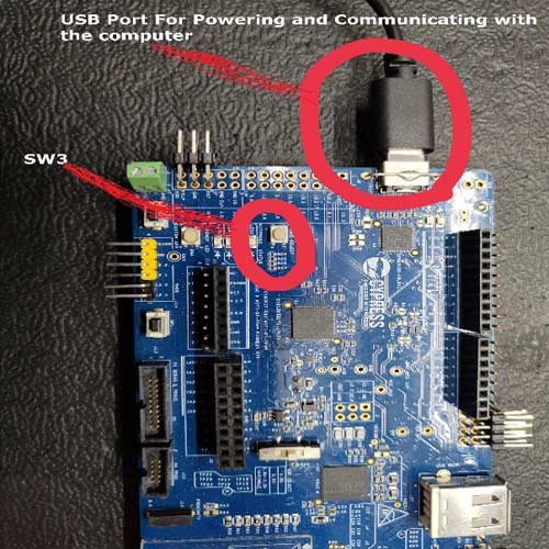 PSoC6 Development kit Connection
