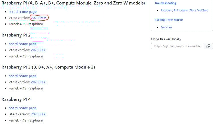 Installing MotionEYE OS on Raspberry pi zero W