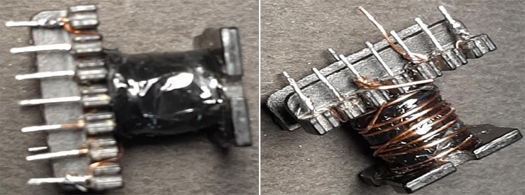 Auxiliary winding and triple-layer insulation application for UC3843 SMPS transformer safety