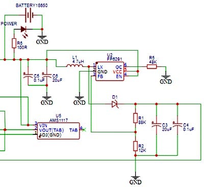 ESP32-CAM Board Booster Circuit