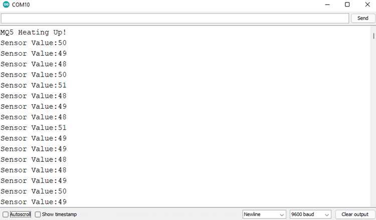 MQ5 Sensor Arduino Code