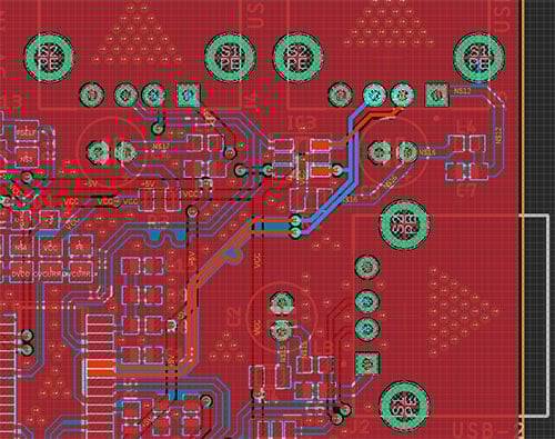 USB Port 4 PCB Trace Design