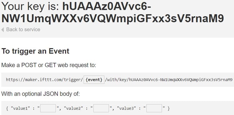Webhooks Private Key Trigger Events