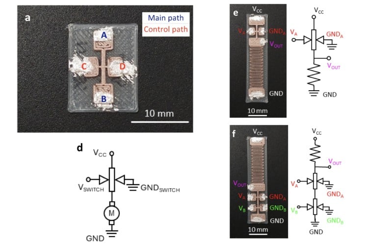 3D Printed active devices