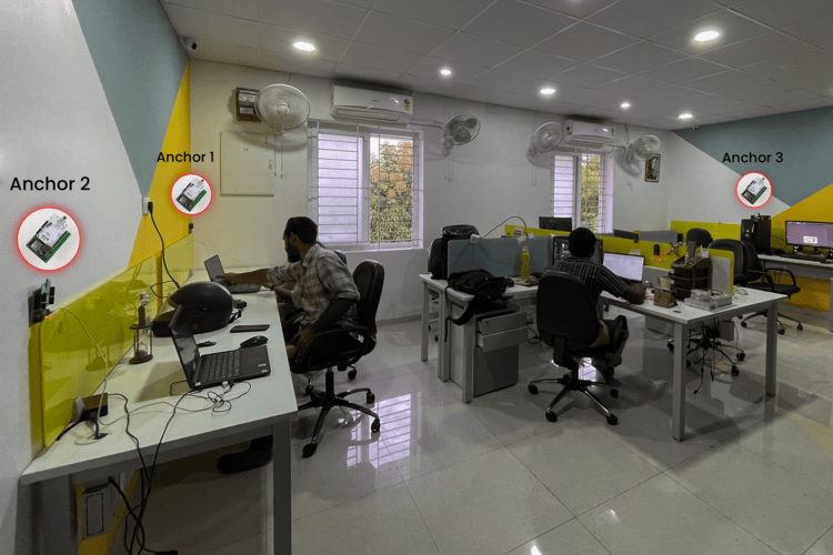 Anchor Arrangement Room Position Tracking Qorvo DWM3000 UWB