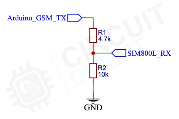 Arduino SIM800L Level Shifting Circuit