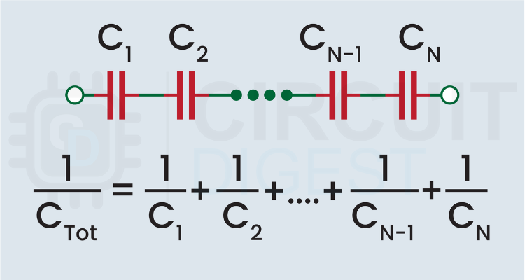 total capacitance formula in series