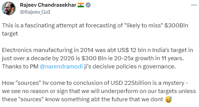 Highlighting India's growing domestic electronics and EV component production