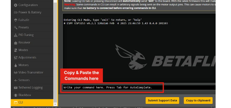 Configuring Pins via Betaflight CLI