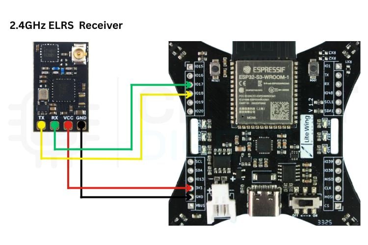 Connecting ELRS Receiver to LiteWing Drone