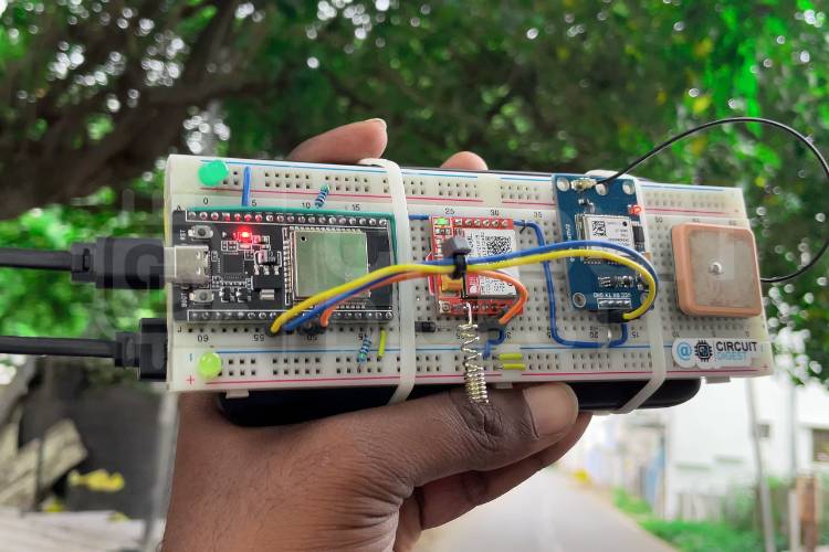 Demo Setup of the Hardware ESP32 with GSM and GPS