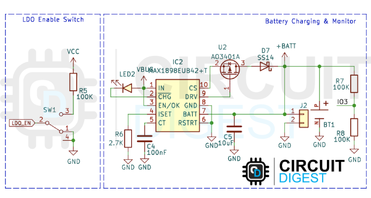 Desktop Weather Station Power Switch and Battery Management