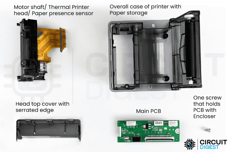ESP32 Thermal Printer Disassembled
