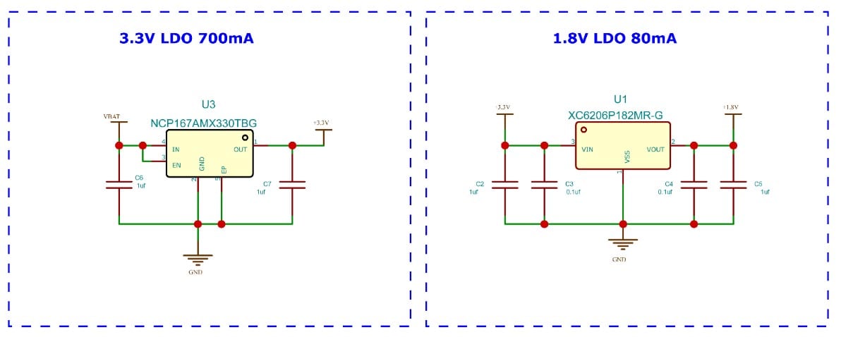 ESP32 Smart Watch LDO Circuit Diagram