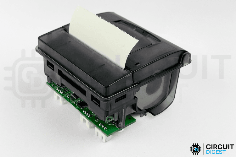 ESP32 Thermal Printer Closeup