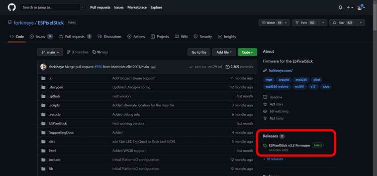 ESPixelStick firmware Github Repository 