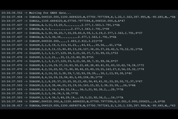 Goouuu Tech GT-U16 Raw NMEA Data