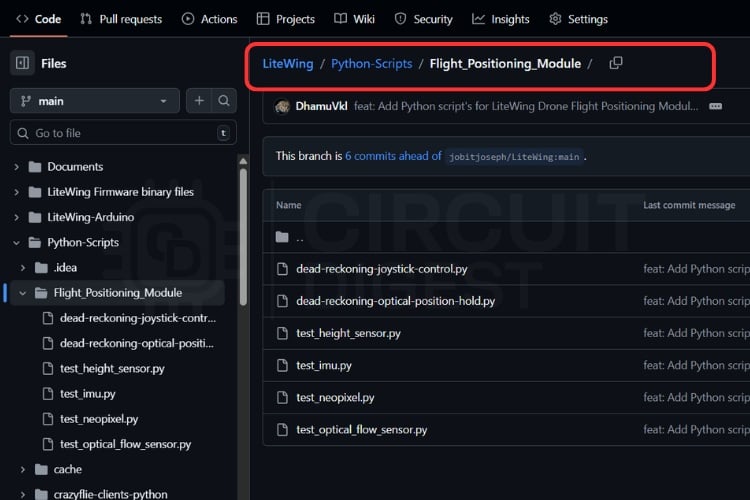 LiteWing Flight Positioning Module - GitHub Python Scripts