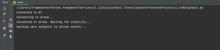 Python Script Connecting to LiteWing for Gesture Trigger
