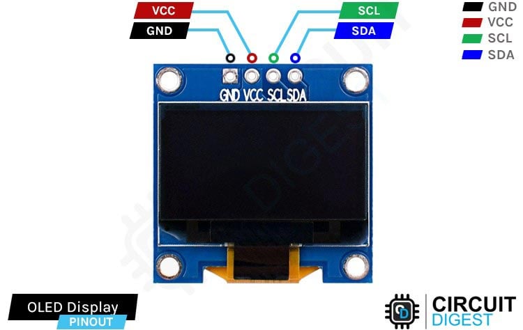 OLED Display Pinout Diagram