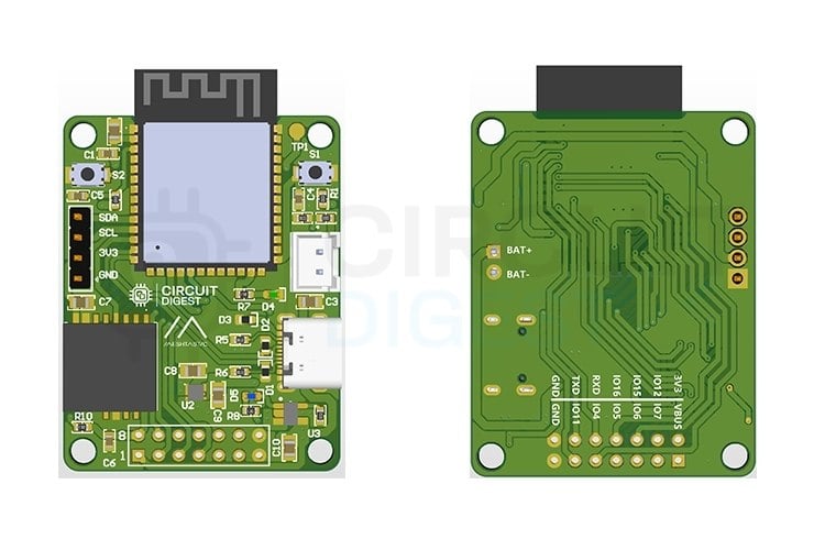 PCB Design Meshtastic Node with ESP32 S3 Top and Bottom