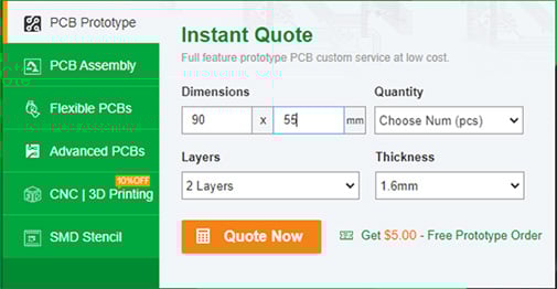 PCBWay PCB Prototype Tab