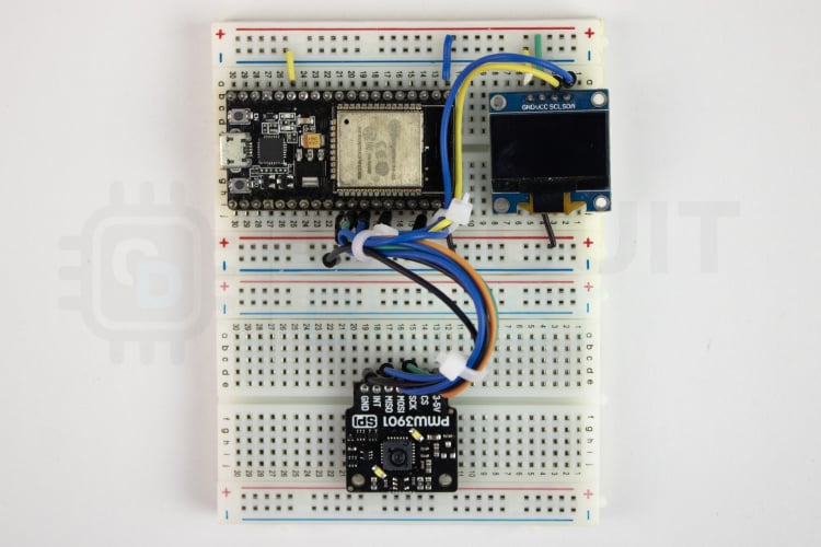 PMW3901 Direction Indicator with ESP32 Circuit