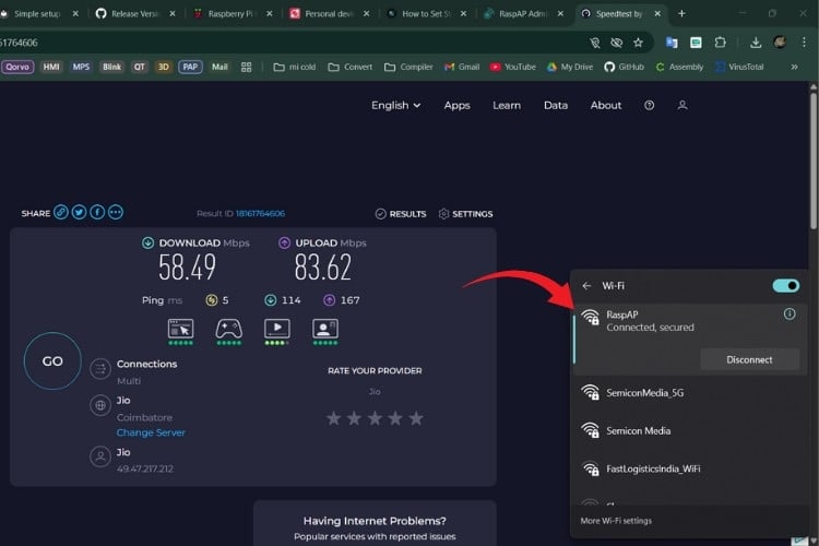 Comprehensive speed analysis of RaspAP-powered Raspberry Pi router